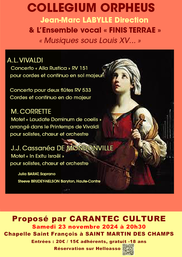 Affiche Concert Collegium Orpheus Carantec Culture